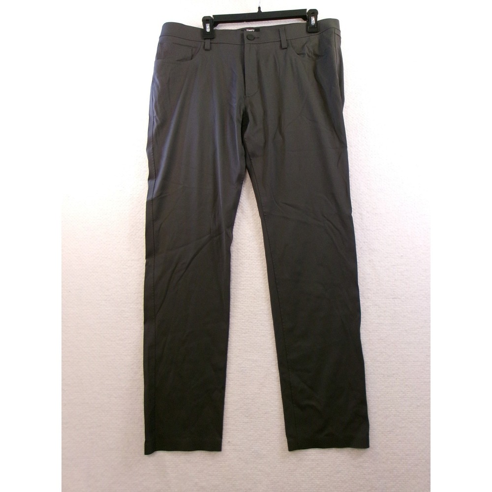 Theory Raffi Slim Fit Pants Mens 36 Gray Tech Neoteric 10277299
